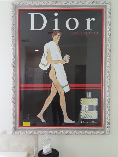 Large Christian Dior  framed Print