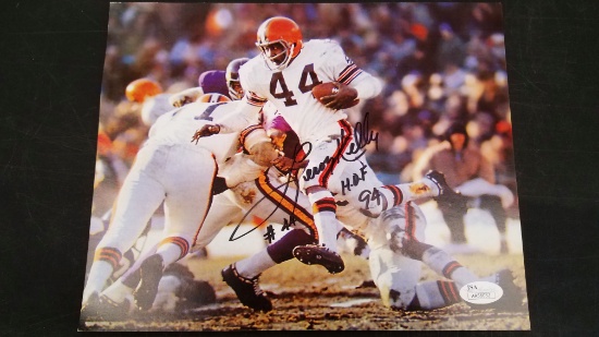 LEROY KELLY SIGNED 8X10 JSA COA