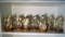 Set of 7 Carved and etched hippo ivory Sculptures of the Seven Happy Gods