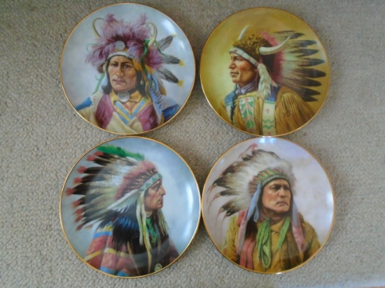 Set of 4 Artaffects Porcelain plates by Gregory Perillo.