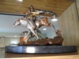 The Final Charge  Indian on a galloping horse Bronze Sculpture