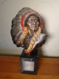 Chief Joseph Indian bust Bronze Sculpture