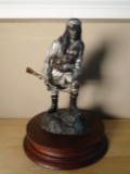 Apache Scout Indian holding a rifle Bronze Sculpture