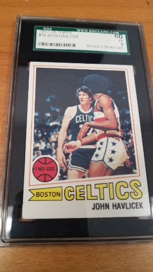 1977 -78 JOHN HAVELCHEK GRADED 5 SCG