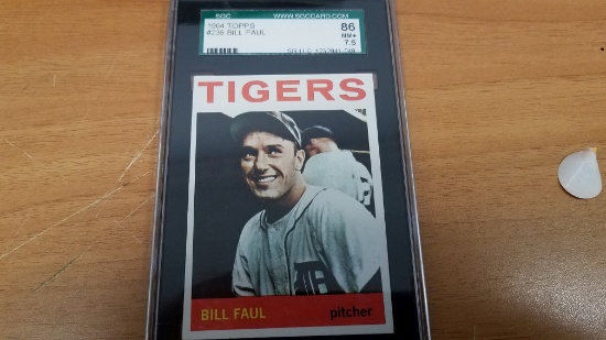 BILL FAUL 1964 TOPPS SCG GRADED 7.5