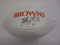 Kelly Holcomb Cleveland Browns Signed Autographed Football Certified CoA