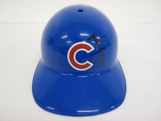 Rick Monday & Luis Gonzalez Chicago Cubs Signed Autographed Souvenir Baseball Helmet Certified CoA