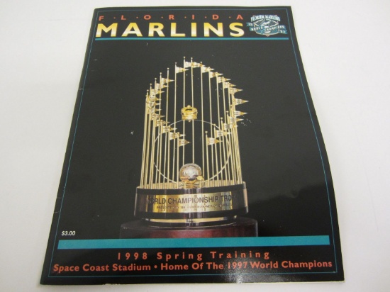Oscar Henriquez & Atonion Alfonseca Florida Marlins Signed Autographed 1998 Spring Training Program