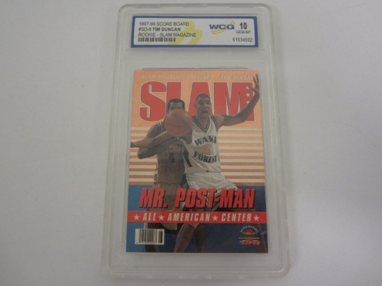 1997-98 Score Board #SD8 Tim Duncan Spurs Basketball Rookie Card Graded Gem Mint 10