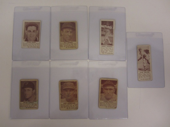 Lot of 7 x Assorted Authentic 1941 Double Play Vintage Baseball Cards Certified CoA