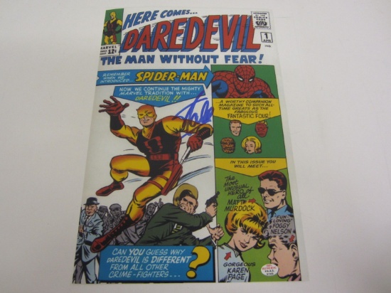 Stan Lee Signed Autographed 'Daredevil' Signed Autographed 8x12 Photo Certified CoA