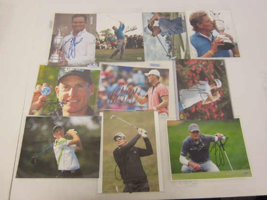 10 x Assorted Golf Stars Signed Autographed 8x10 Photos Certified CoA