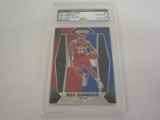 2017 Panini Prizm #9 Ben Simmons 76ers Red, White & Blue Refractor Basketball Card Graded Gem Mint 1