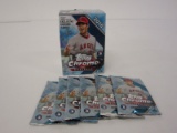 6 x Factory Sealed 2018 Topps Chrome Baseball Trading Card Packs