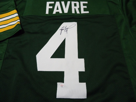 Brett Favre Green Bay Packers Signed autographed green football jersey Certified COA 159