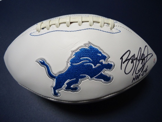 Barry Sanders Detroit Lions Signed autographed logo football Certified COA 874