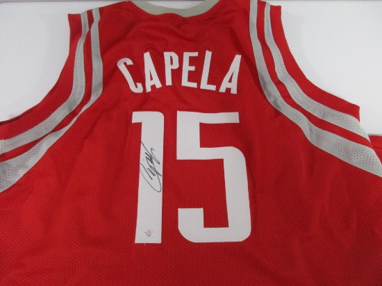 Clint Capela Houston Rockets Signed Red Basketball Jersey Certified COA 860