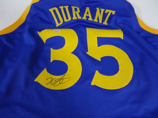 Kevin Durant Golden State Warriors Signed Autographed blue basketball jersey Certified COA 117