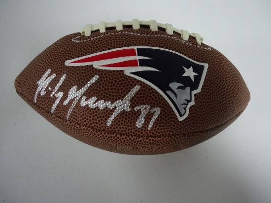 Rob Gronkowski New England Patriots Signed autographed mini logo football Certified COA 737