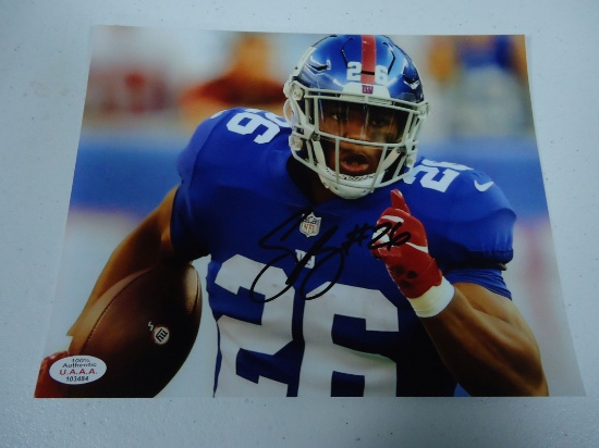 Saquon Barkley New York Giants Signed autographed 8x10 color photo Certified COA 484