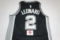 Kawhi Leonard signed San Antonio Spurs basketball jersey.