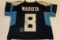 Marcus Mariota Tennessee Titans signed Football Jersey.