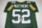 Clay Matthews Green Bay Packers signed Football jersey.
