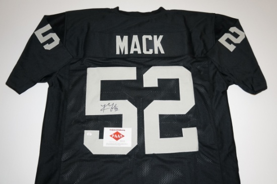 Khalil Mack signed Oakland Raiders football jersey