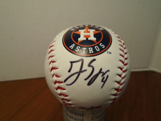 George Springer signed Houston Astros logo Baseball.