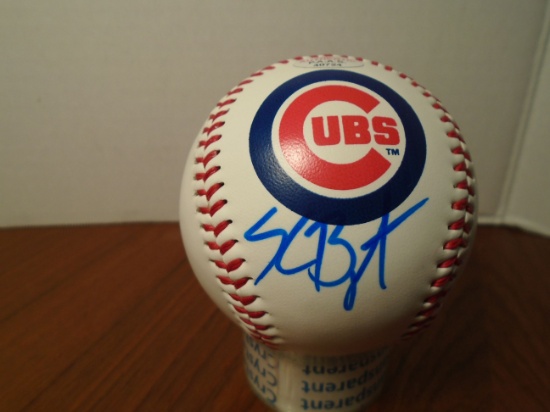 Kris Bryant signed Chicago Cubs logo Baseball