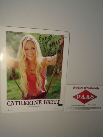 Catherine Britt signed 8x10 color photo.