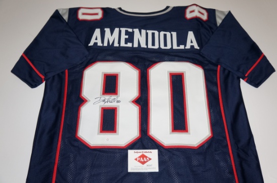Danny Amendola New England Patriots signed football jersey.