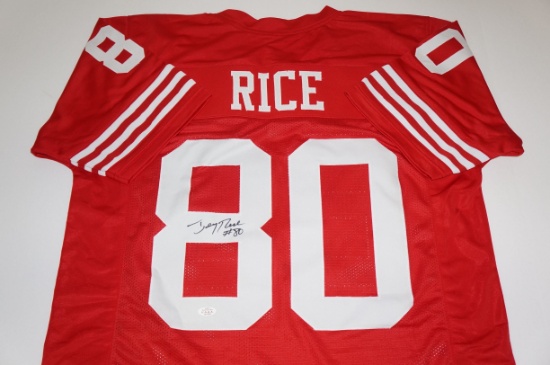 Jerry Rice San Francisco 49ers signed Football Jersey.