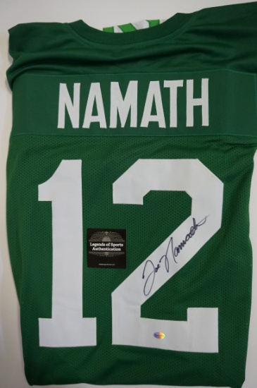 Joe Namath New York Jets signed Football jersey.