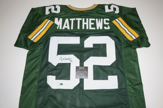 Clay Matthews Green Bay Packers signed Football jersey.