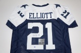 Ezekiel Elliott signed Dallas Cowboys football Jersey