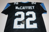 Christian McCaffrey signed Carolina Panthers football Jersey