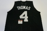 Isiah Thomas signed Boston Celtics basketball Jersey.