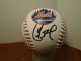 Yoenis Cespedes signed New York Mets Logo Baseball
