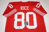 Jerry Rice - NFL Hall of Fame - signed San Francisco 49ers football Jersey