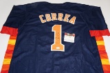 Carlos Correa Houston Astros signed baseball jersey