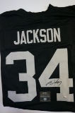 Bo Jackson Oakland Raiders signed Football jersey.