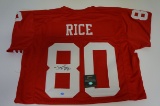 Jerry Rice San Francisco 49ers signed Football jersey.