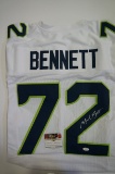 Micahel Bennett signed Seattle Seahawks Football Jersey.