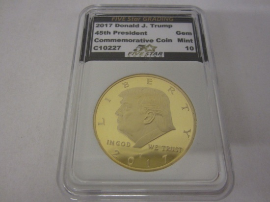 POTUS Donald Trump 2017 Commemorative Presidential Coin Graded Gem Mint 10