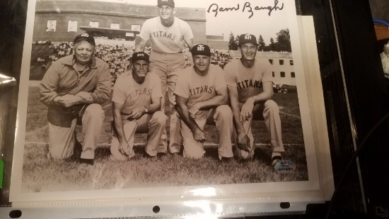 SAMMY BAUGH SIGNED 8X10 WITH STAT COA