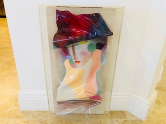Pastel Acrylic in Lucite Display Box