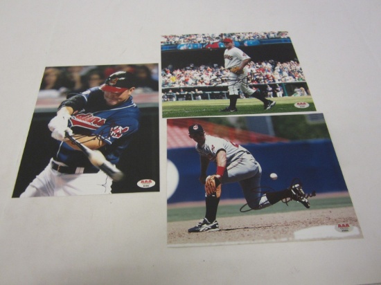 Lot of 3 x Jim Thome Cleveland Indians Signed Autographed 8x10 Photos Certified CoA