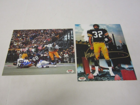 Lot of 2 x Franco Harris Pittsburgh Steelers Signed Autographed 8x10 Photos Certified CoA