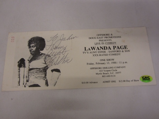 LaWanda Page (Aunt Ester from Sanford & Son) Comedy Show Ticket